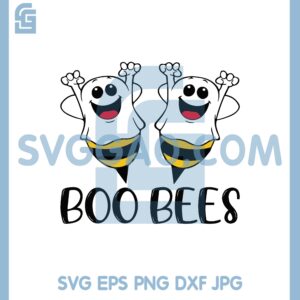 Boo Bees Halloween Svg, Boo Bees Happy Svg, Boo Bees Svg