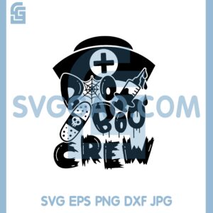 Boo Boo Crew Nurse Halloween Svg, Halloween Quote Sayings Funny Nurse Svg