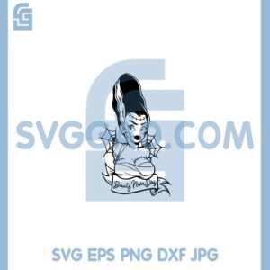 Beauty Never Dies Halloween Svg, Bride Of Frankenstein Svg