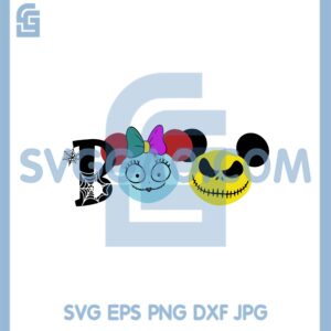 Boo Sally And Jack Ears File Svg, Boo Sally And Jack Svg, Boo Sally Halloween Svg