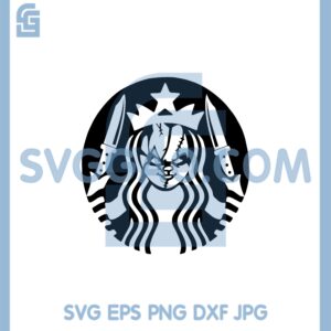 Chucky Coffee Svg, Chucky Doll Svg, Coffee bucks Halloween, Horror Movie Svg