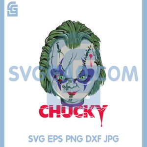 Chucky Face Chucky Horror Halloween Svg, Chucky Joker Movies Svg, Chucky Svg