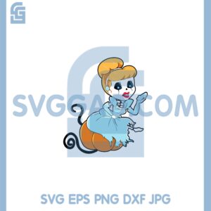 Cinderella Skeleton Halloween Svg, Cinderella Princess Horror Svg, Princess Cinderella Svg