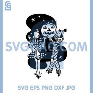 Clown Gives Pumpkin to Girl Svg, Vintage Halloween Pumpkin Svg, Halloween Svg