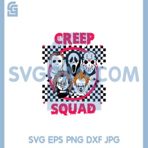 Creep Squad Horror Face Svg, Creep Squad Halloween Svg, Horror Face Svg