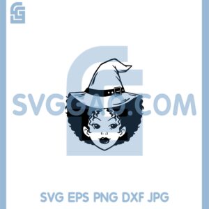 Cute Afro Witch SVG, Halloween SVG, Black Girl SVG