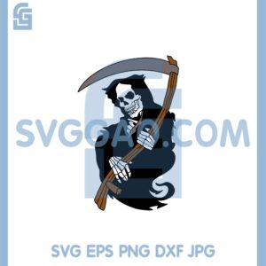Death With A Scythe Halloween Svg, Horror Scythe Halloween Svg