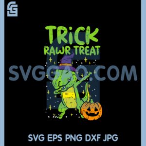 Dinosaurs Bowing Crossed Hands Svg, Trick Rawr Treat SVG, Halloween Svg