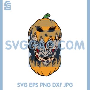 Face Pumpkin Freddy Krueger Svg, Krueger Horror Movies Halloween Svg, Movies Killers Svg