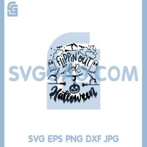 Flippin Out For Halloween Svg, Gymnastics Ghost Svg, Flippin Halloween Svg
