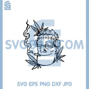 Frankenstein Weed Face Svg, Halloween Smoke Marijuana Svg