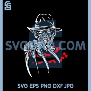 Freddy Krueger Shirt Svg, Scary Face Halloween Svg, Freddy Krueger Mask Svg