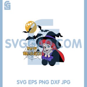 Halloween Ariel Witch Svg, Ariel Halloween Svg, Halloween Spooky Ariel Vogue Princess Svg