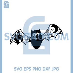 Halloween Bat Castle Svg, Castle In Falling Wings Svg, Bat Silhouette Svg