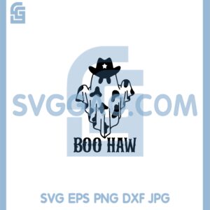 Halloween Boo Haw Cowboy Ghost Svg, Boo Haw Cowboy Svg, Cowboy Boo Cute Vector Svg