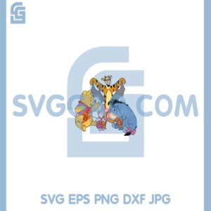 Halloween Character Eeyore And Piglet Svg, Tigger Bat Halloween Svg, Eeyore Bat Svg