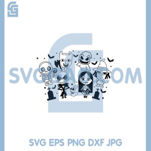 Halloween Jack Skellington Sally Oogie Boogie Svg, And Friend Before Christmas Nightmare Cup Svg