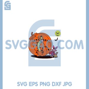 Halloween Pumpkin Tigger Piglet Evil Svg, Halloween Piglet Evi Svg, Tigger Evil Svg