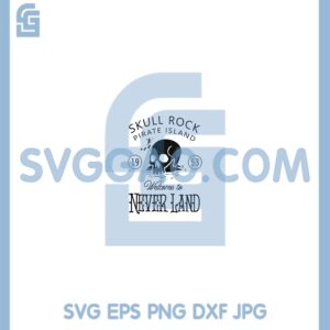 Halloween Skull Rock Svg, Trick Or Treat Never Land Svg, Never Land Halloween Svg