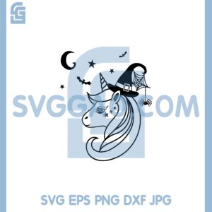 Halloween Witch Unicorn Svg, Halloween Unicorn Svg Unicorn Witch Svg Halloween Girls Svg Halloween