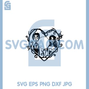 Halloween Wedding Love Svg, Halloween Night Dead Bride Ghost Svg, Heart Halloween Wedding Svg