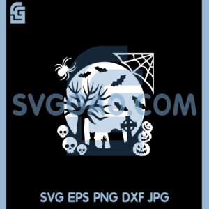 Halloween Scenes Svg, Witch Halloween Svg