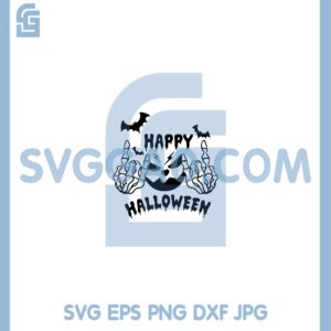 Happy Halloween Hand Sign Svg, Halloween Hand Sign Cut File Svg