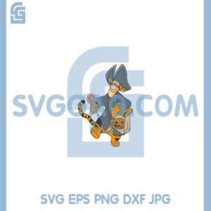 Halloween Tigger Pirate Pumpkin Bag Svg, Pirate Tigger Svg, Halloween Tigger Svg