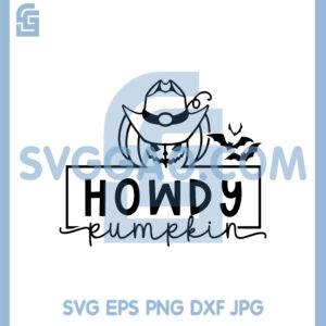 Howdy Pumpkin Hat Svg, Halloween Cowboy Hat File Svg