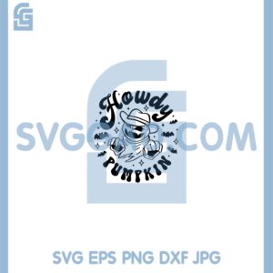 Howdy Pumpkin Western Ghost Svg, Cowboy Ghost Svg, Wild West Halloween Svg