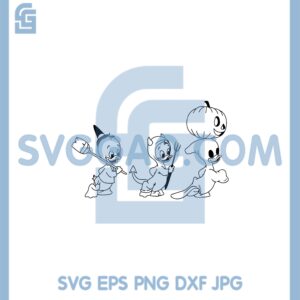 Huey Dewey and Louie Halloween Svg, Cute Huey Dewey Svg