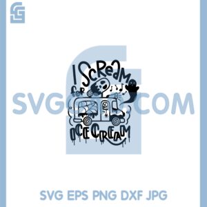 I scream for Ice Cream svg, Halloween Ice Cream truck kids funny