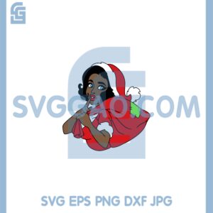 African Black Sexy Santa Svg, Santa Girl African Black Woman SVG, African Black Christmas Svg