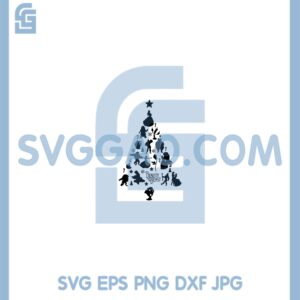 Beauty And The Beast Christmas Tree Svg, Beauty Christmas Tree Svg, Beast Christmas Svg
