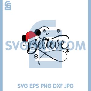 Believe Christmas Svg, Magic Castle Christmas Svg, Snow Svg