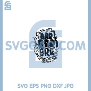 BRRRRR Christmas Winter Svg, Cold Hat Gloves Snow Season Snowing Outdoors Adventure Svg