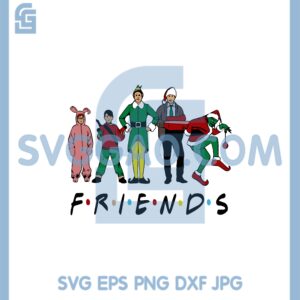 Characters Friends Merry Christmas Svg, Friends Movies Christmas Svg, Friends Grinch Svg