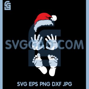 Children's Hands Christmas Hats Svg, Santa Baby Svg, Santa Svg, Christmas Svg