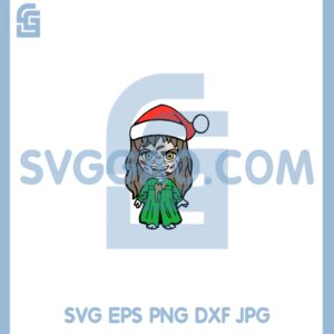 Christmas Chibi The Exorcist Svg, Horror Movies Santa Hat Svg, The Exorcist Svg