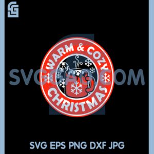 Christmas Coffee Cup Svg, Warm And Cozy Svg, Winter Svg, Holly Svg