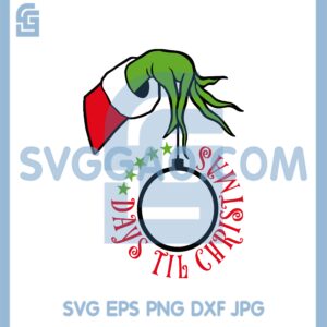 Christmas Countdown Grinch Hand Svg, Christmas Svg, Happy Christmas Svg
