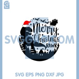 Christmas Hat Dinosaur Svg, Merry Christmas T Rex Svg, Delivering Christmas Presents