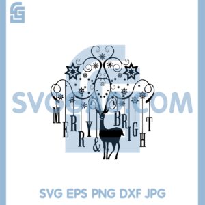 Christmas Holiday Ornate Deer Svg, Deer Christmas Svg