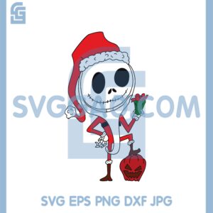 Christmas Jack Skellington Svg, Christmas Jack Pumpkin Svg, Jack Santa Svg