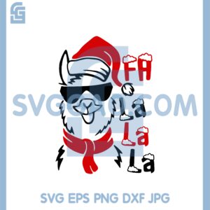 Christmas Llama Svg, Llama Santa Svg