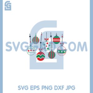 Christmas Ornament Svg, Nohole Christmas Ball Svg, Christmas Bell Gifts Svg