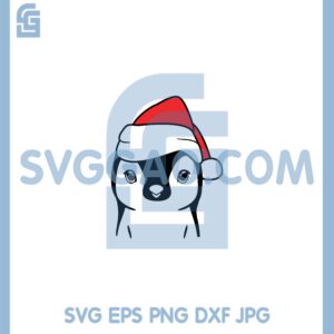 Christmas Penguin Hat Santa Svg, Penguin Christmas Svg, Holidays Clip Art Christmas Hat Svg