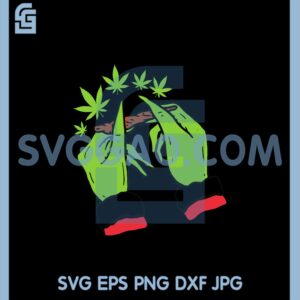 Christmas Smoking Cannabis Svg, Grinch Rolling Cannabis Svg