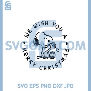 Christmas Snoopy New Svg, We Wish You A Merry Christmas Snoopy Svg