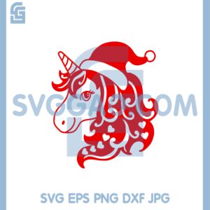 Christmas Unicorn SVG